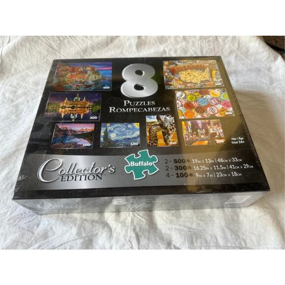 NEW Buffalo Collector's Edition of 8 Jigsaw Puzzles 100, 300 & 500 piece puzzles - Picture 4 of 4